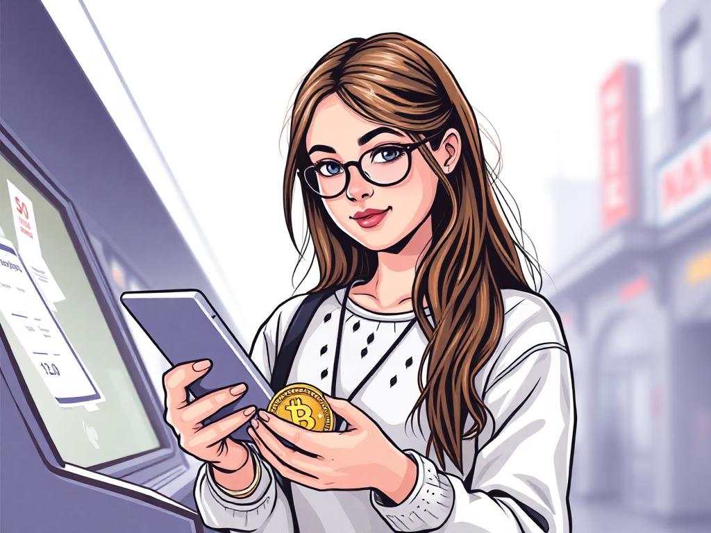 girl pay by crypto 